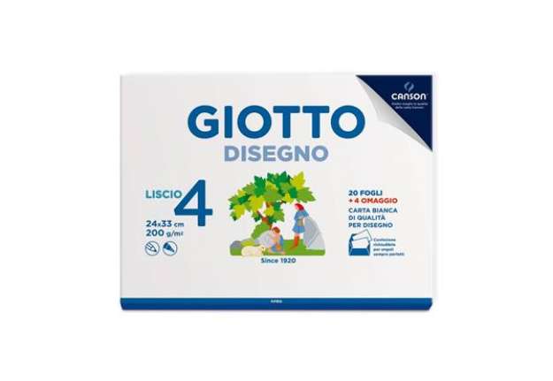 Immagine di Album da disegno Giotto Disegno 4 200 g - 24x33 cm liscio 24 fogli 583500