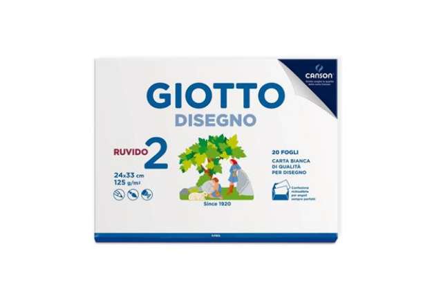 Immagine di Album da disegno Giotto Disegno 2 125 g - 24x33 cm ruvido 20 fogli 583000