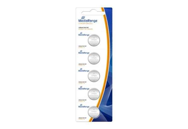 Immagine di Blister da 5 batterie al litio a bottone Media Range CR1620 3V - MRBAT130