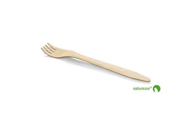 Immagine di Forchette in legno monouso Scatolificio del Garda - 165 mm avana - Conf. 100 pezzi - 11969