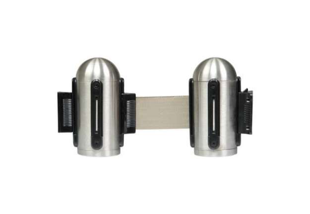 Immagine di Attacco murale con nasto retrattile 2,1 m grigio Securit® 14,3x7,5x7,5 cm RS-RTWM-RVS-GY