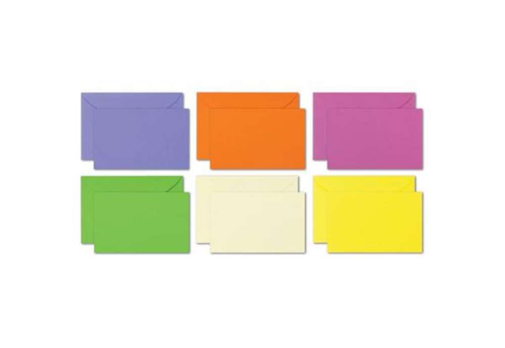 Immagine di Biglietti con busta Ellebi-Sadoch Ischia formato 4 7,5x11 cm - colori forti assortiti Conf. 100 pezz