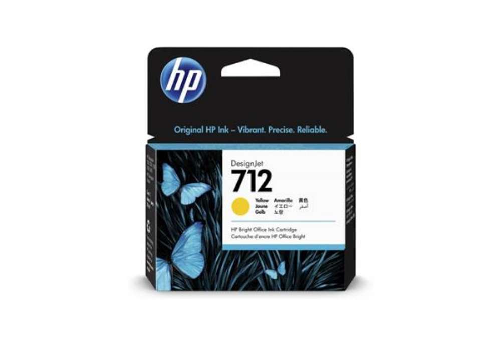 Immagine di Cartuccia HP Ink 712 - 29 ml giallo  3ED69A