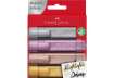Immagine di Evidenziatori Textliner 46 tratto 1-2-5 mm Faber-Castell metallic assortiti - conf. 4 pezzi - 154640