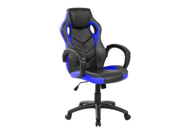Immagine di Poltrona gaming per adulti Serena Group Las Vegas L61 x P66 x H106/116 cm - nero-azzurro - GA9381B