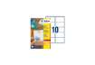 Immagine di Etichette bianche coprenti Avery BlockOUT™ 99,1x57 mm - 10 et/foglio - stampanti laser - conf. 25 ff
