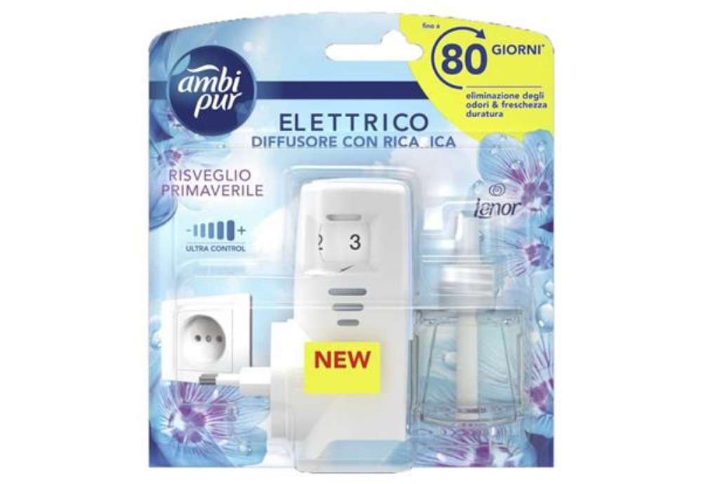 Immagine di Starter Kit diffusore elettrico più ricarica Ambi Pur Lenor 20 ml Risveglio primaverile - AH95