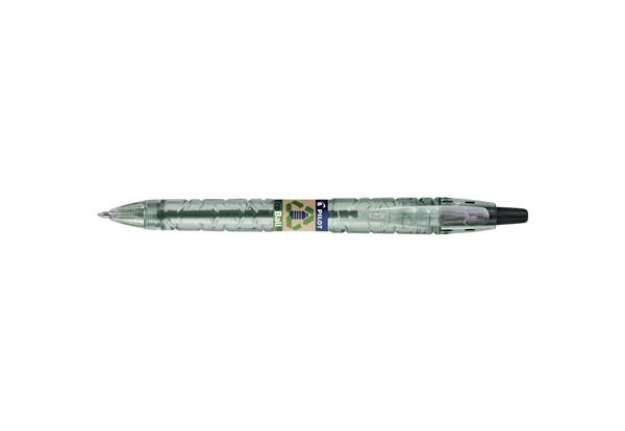 Immagine di Penna a sfera a scatto Pilot ecoball B2P ricaricabile - punta 1 mm - inchiostro a base d'olio - nero