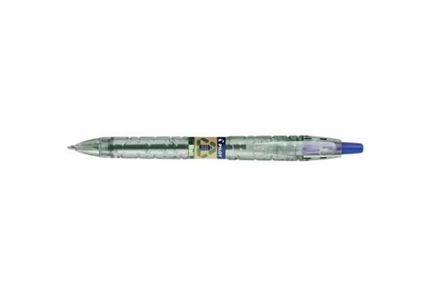 Immagine di Penna a sfera a scatto Pilot ecoball B2P ricaricabile - punta 1 mm - inchiostro a base d'olio - blu