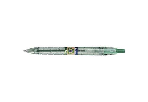 Immagine di Penna a sfera a scatto Pilot ecoball B2P ricaricabile - punta 1 mm - inchiostro a base d'olio - verd