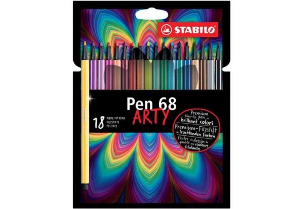 Immagine di Pennarelli Stabilo Pen 68 arty - tratto 1 mm - colori assortiti - Conf. 18 pezzi - 6818-1-20