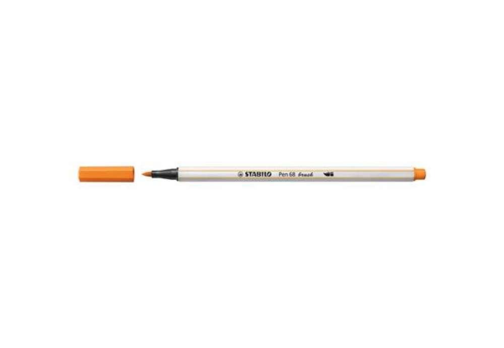 Immagine di Pennarello Stabilo Pen 68 brush - punta a pennello - M 1 mm arancio 568/54