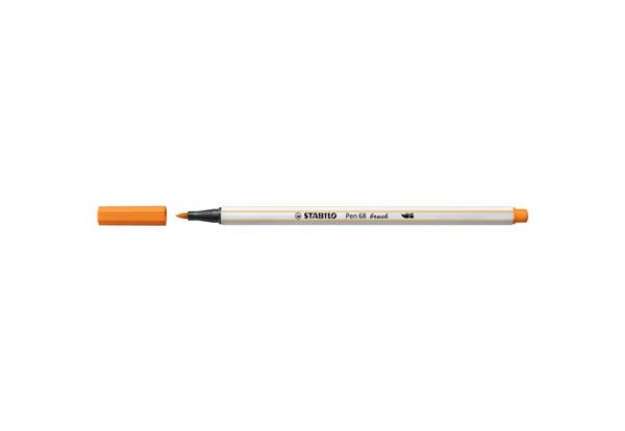 Immagine di Pennarello Stabilo Pen 68 brush - punta a pennello - M 1 mm arancio 568/54