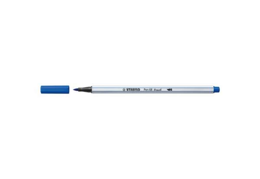 Immagine di Pennarello Stabilo Pen 68 brush - punta a pennello - M 1 mm blu oltremare - 568/32