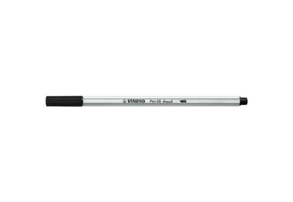 Immagine di Pennarello Stabilo Pen 68 brush - punta a pennello - M 1 mm nero 568/46