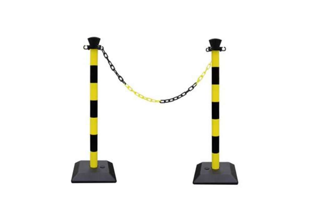 Immagine di Colonnine segnaletiche in ABS Viso Nero/Giallo - 950x50 mm PPCSET40NJ