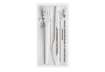 Immagine di Set forchetta + coltello + tovagliolo Dopla Bis ESTABIO - 33x33 cm 2 veli - conf 100 pezzi - 3907