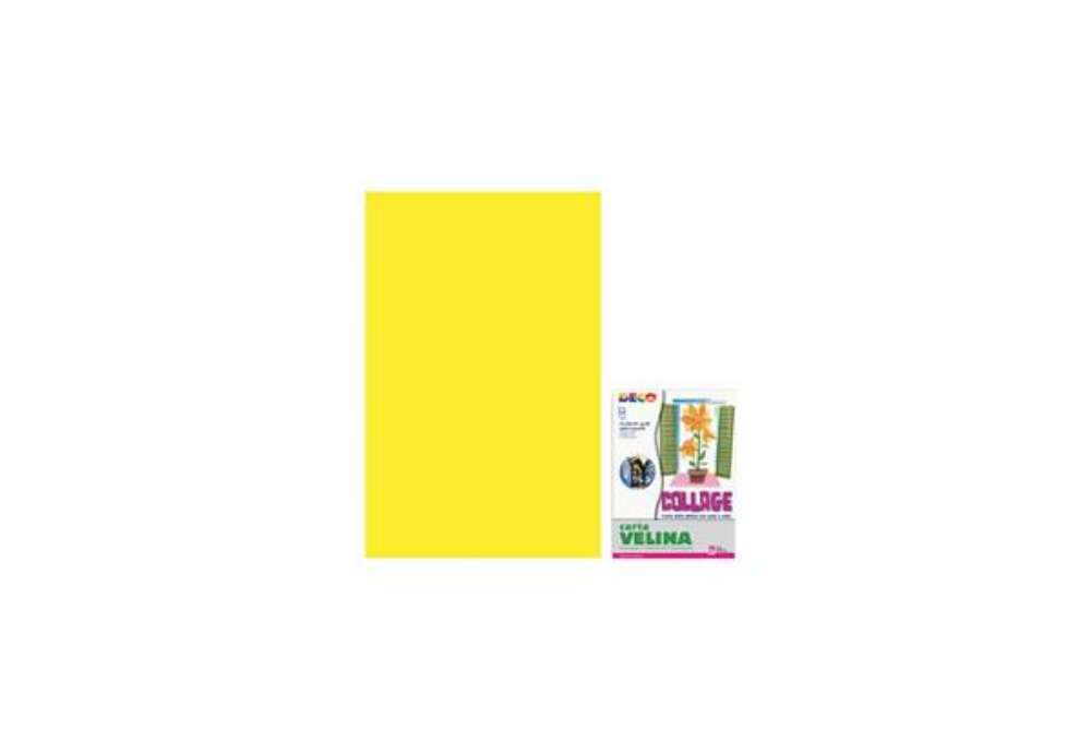 Immagine di Carta velina 50x76 cm - busta 24 fogli - 20 g/m² Deco giallo 05311