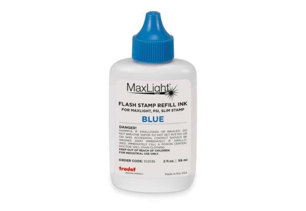 Immagine di Inchiostro per timbri Trodat MaxLight REFILL 59 ml - blu - 102536