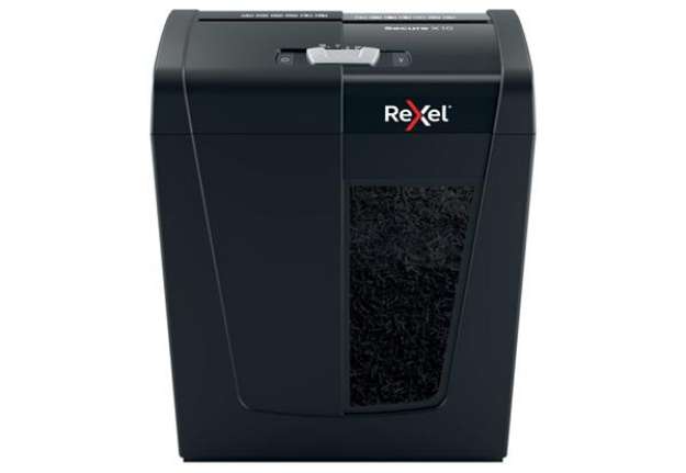 Immagine di Distruggidocumenti uso personale Rexel Secure X10 - P-4 - 18 L - taglio a frammenti 4x40 mm - 202012