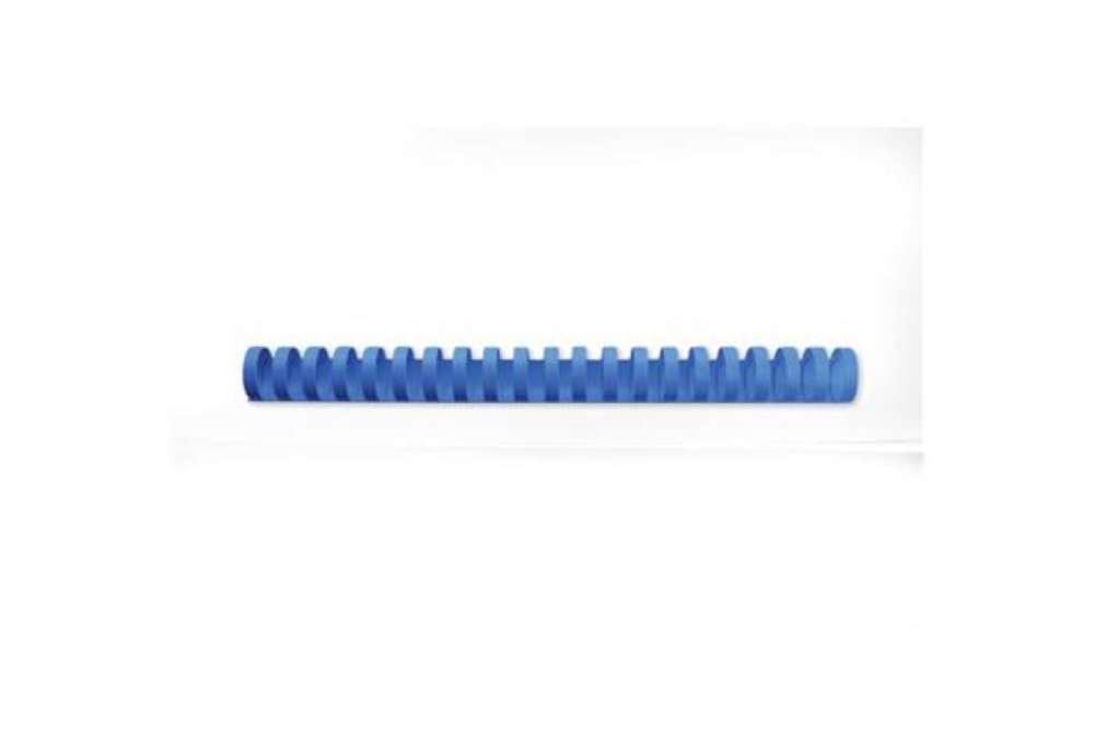 Immagine di Dorsi plastici CombBind a 21 anelli - 25 mm A4 - fino a 225 fogli - conf da 50 dorsi GBC blu - 40282