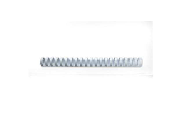 Immagine di Dorsi plastici CombBind a 21 anelli - 22 mm A4 - fino a 195 fogli - conf da 100 dorsi GBC bianco - 4