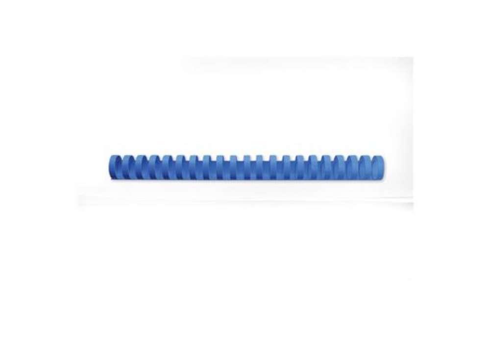 Immagine di Dorsi plastici CombBind a 21 anelli - 19 mm A4 - fino a 165 fogli - conf da 100 dorsi GBC blu - 4028