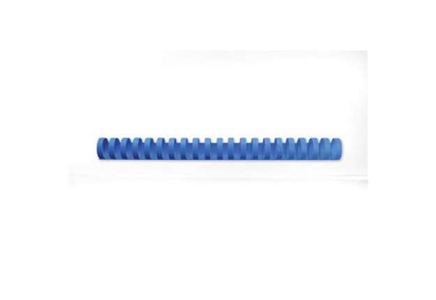 Immagine di Dorsi plastici CombBind a 21 anelli - 22 mm A4 - fino a 195 fogli - conf da 100 dorsi GBC blu - 4028
