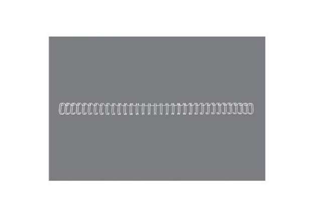 Immagine di Spirali metalliche a 34 anelli GBC Wirebind 6 mm A4 bianco - fino a 55 fogli - conf. 100 pezzi - RG8
