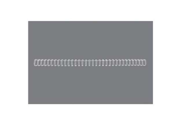 Immagine di Spirali metalliche a 34 anelli GBC Wirebind 9 mm A4 bianco - fino a 85 fogli - conf. 100 pezzi - RG8