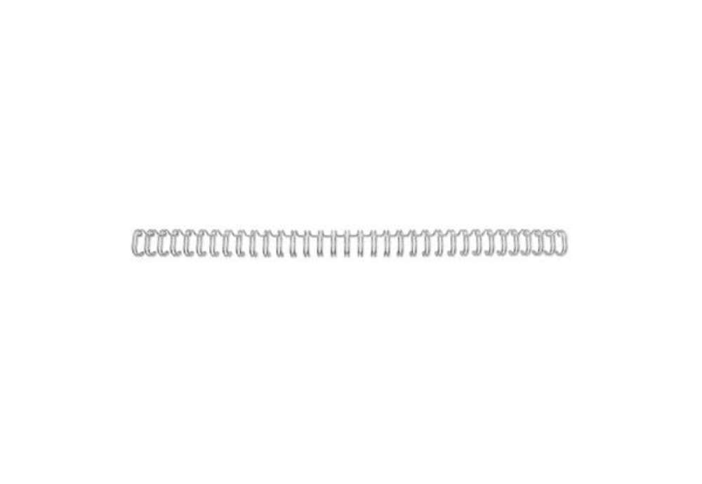 Immagine di Spirali metalliche a 34 anelli GBC WireBind 9 mm A4 argento - fino a 85 fogli - conf. 100 pezzi - RG