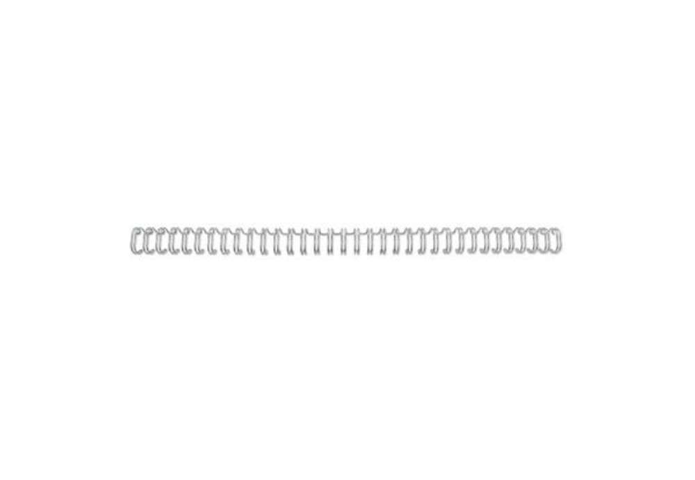Immagine di Spirali metalliche a 34 anelli GBC WireBind 11 mm A4 argento - fino a 100 fogli - conf. 100 pezzi -