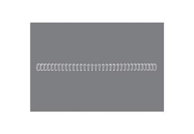 Immagine di Spirali metalliche a 34 anelli GBC Wirebind 12 mm A4 bianco - fino a 115 fogli - conf. 100 pezzi - R