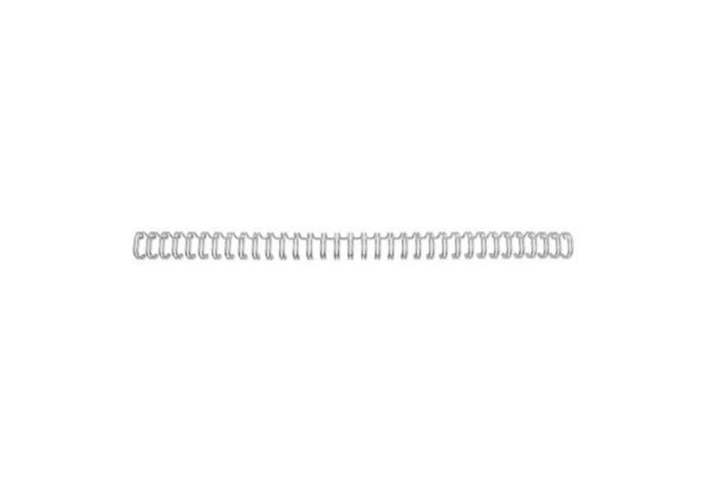 Immagine di Spirali metalliche a 34 anelli GBC Wirebind 12 mm A4 argento - fino a 115 fogli - conf. 100 pezzi -