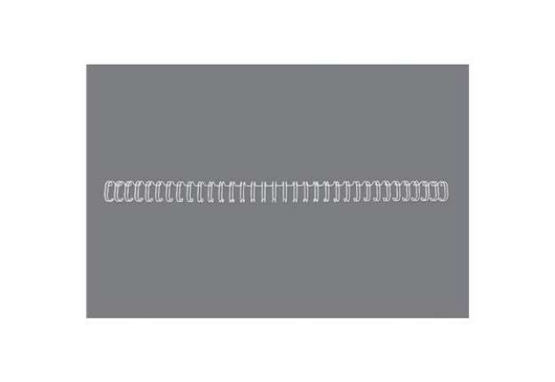 Immagine di Spirali metalliche a 34 anelli GBC Wirebind 14 mm A4 bianco - fino a 125 fogli - conf. 100 pezzi - R
