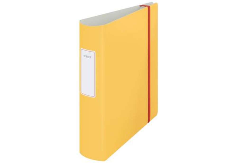 Immagine di Registratore Leitz Cosy Active con meccanismo a leva 180° - A4 - dorso 8,2 cm - giallo caldo - 10380