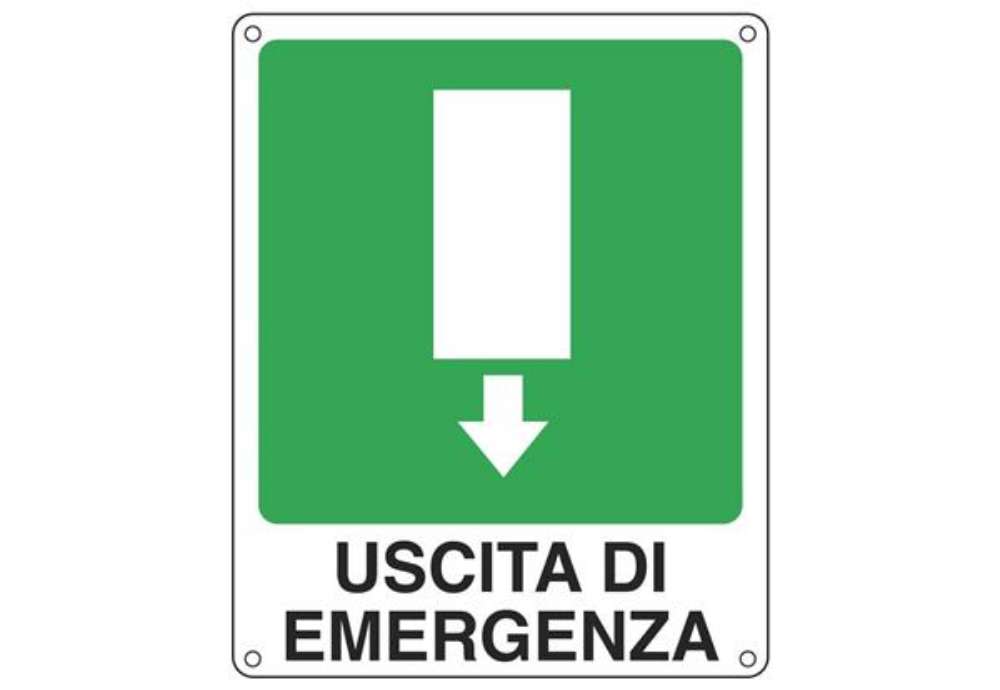 Immagine di Cartello sicurezza 25x31 cm Cartelli Segnalatori ''Uscita di emergenza'' 20107X