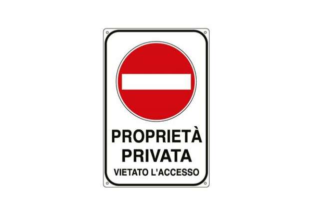 Immagine di Cartello proprietà privata 30x20 cm Cartelli Segnalatori ''Proprietà privata vietato l'accesso'' - 5