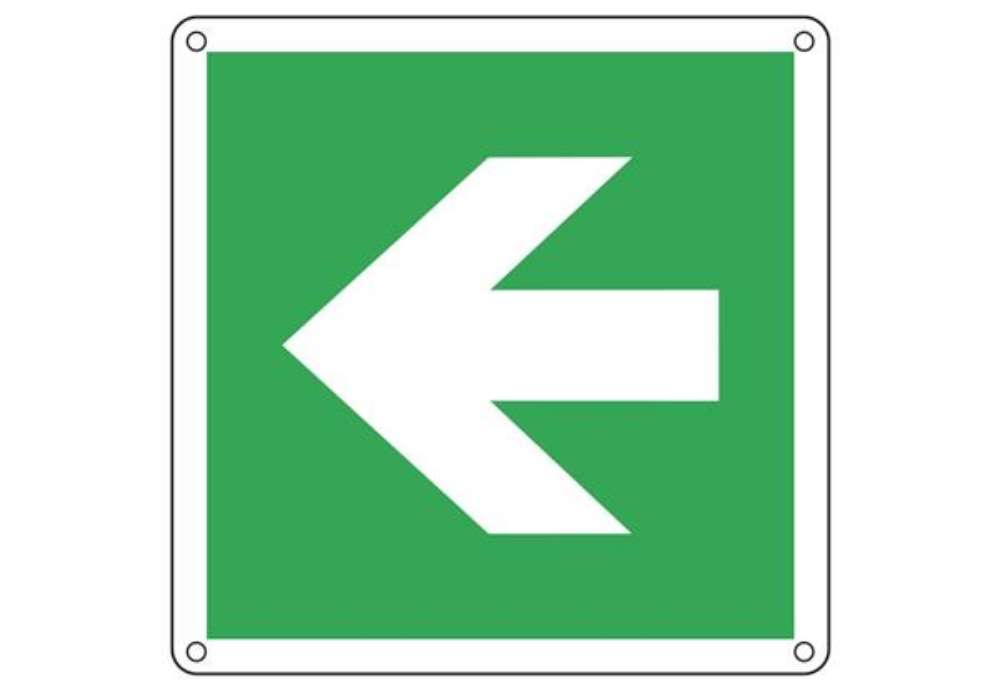 Immagine di Cartello d'emergenza 12x12 cm Cartelli Segnalatori ''Freccia a destra/sinistra'' E15104K