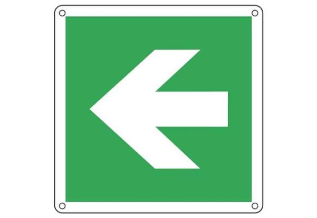 Immagine di Cartello d'emergenza 12x12 cm Cartelli Segnalatori ''Freccia a destra/sinistra'' E15104K