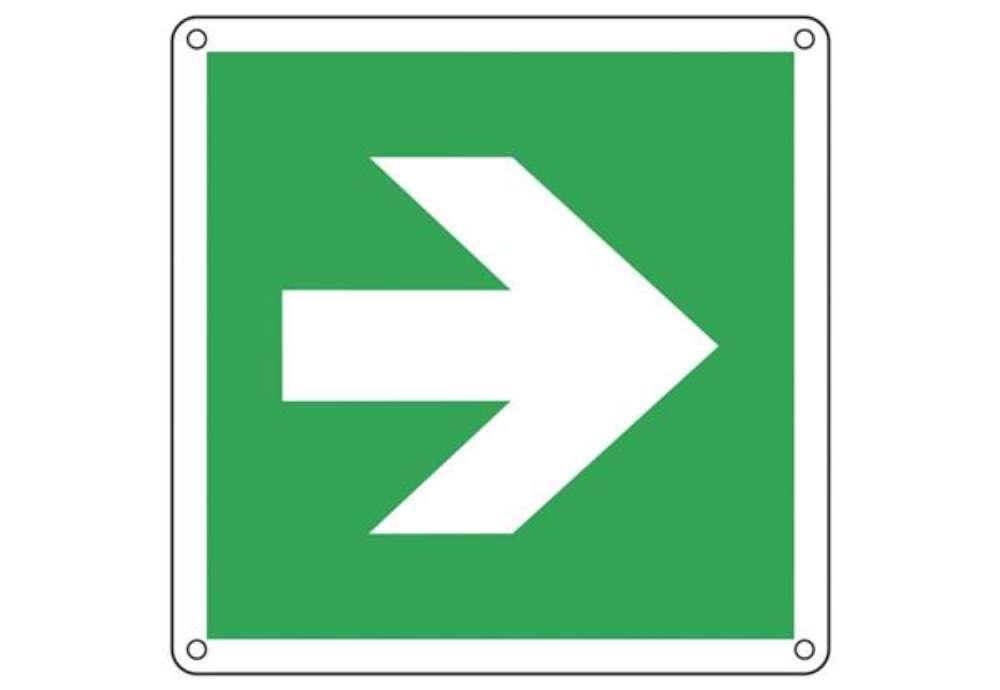 Immagine di Cartello d'emergenza 25x25 cm Cartelli Segnalatori ''Freccia a destra/sinistra'' E15104X