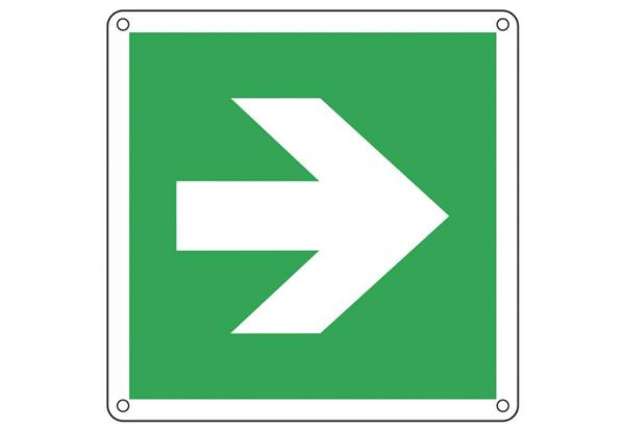 Immagine di Cartello d'emergenza 25x25 cm Cartelli Segnalatori ''Freccia a destra/sinistra'' E15104X