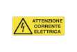 Immagine di Cartello di pericolo 35x12,5 cm Cartelli Segnalatori ''Attenzione corrente elettrica'' - E1743K