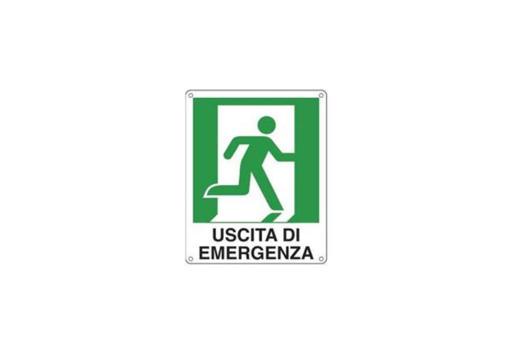 Immagine di Cartello sicurezza 25x31 cm. Cartelli Segnalatori ''Uscita di emergenza destra'' E20106X