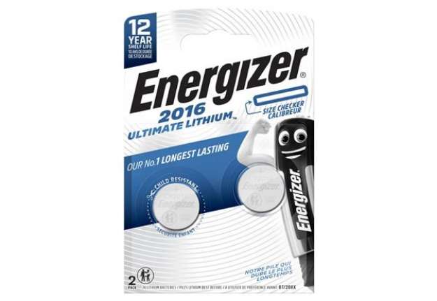 Immagine di Batterie al litio a bottone Lithium Performance BP2 3V Conf. 2 pz blu Energizer CR2016 - E301319500