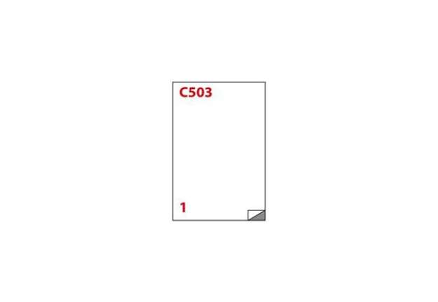 Immagine di Etichette bianche Markin Copiatabu C503 colla Super Permanente 210x297 mm 1 et/foglio conf. 100 fogl