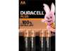 Immagine di Batterie alcaline Duracell Plus100 Stilo AA - MN1500 - blister da 4 - DU0101