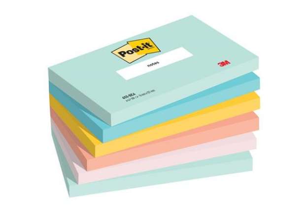 Immagine di Foglietti riposizionabili Post-it® Beachside - conf. 6 blocchetti da 100 ff 76x127 mm - 655-6-BEA