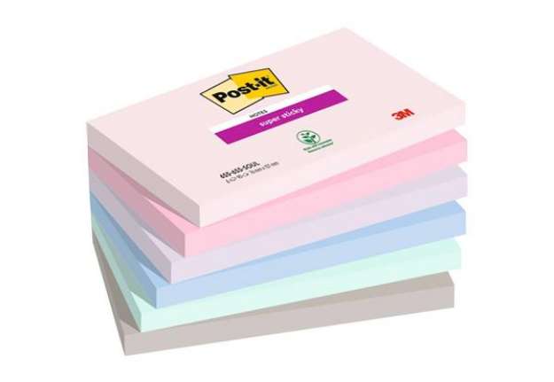 Immagine di Foglietti Post-it® Super Sticky Soulful conf. 6 blocchetti da 90 ff - 76x127 mm - 655-6SS-SOUL