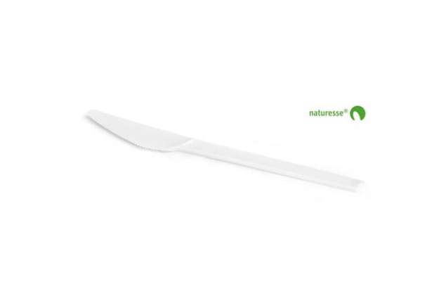 Immagine di Posate in CPLA BIO bianco compostabile smart. Conf.50pz. Scatolificio del Garda coltello - 14161
